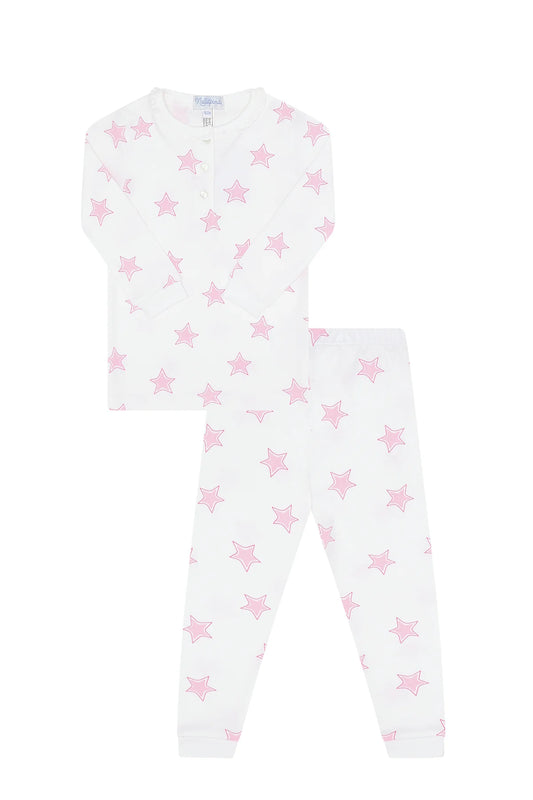 Pink Stars Print Pajama Set