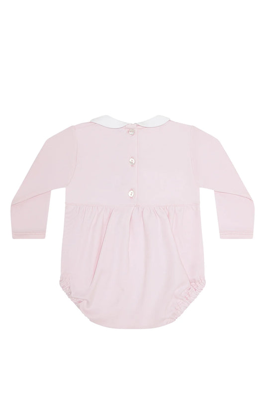 Charming Bows Embroidery Long Sleeve Bubble