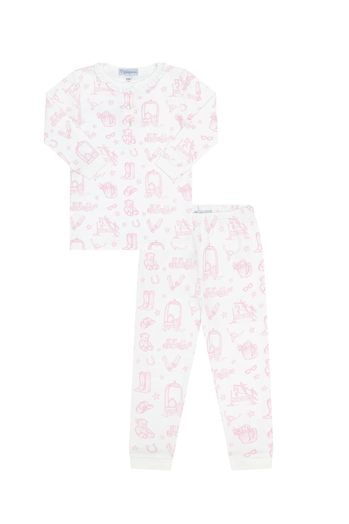 Pink Lone Star Toile Pajamas