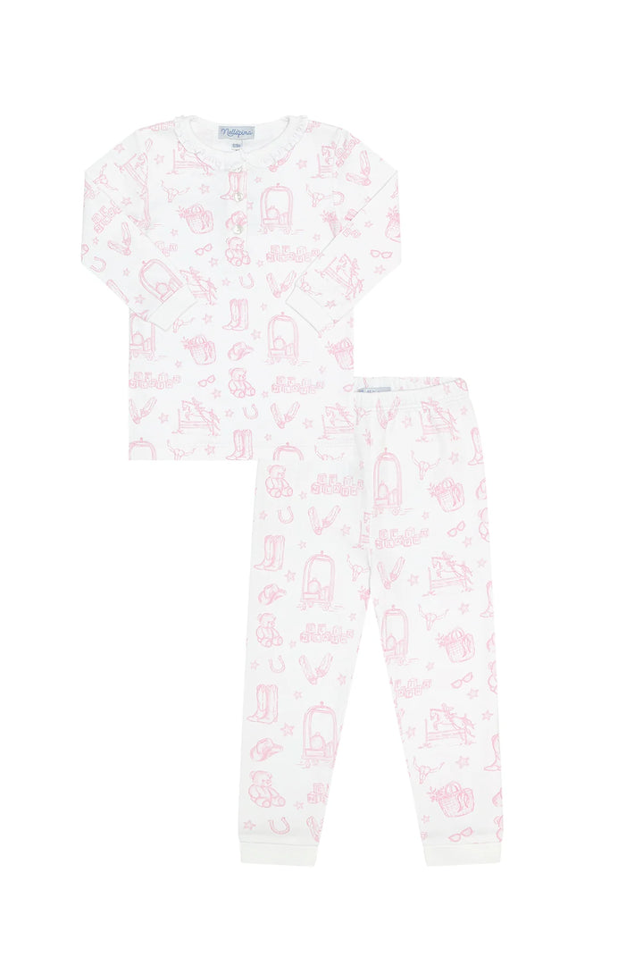 Pink Lone Star Toile Pajamas