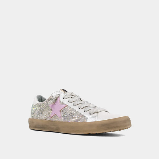 Paula Kids Sneaker | Iridescent Mini Rhinestone