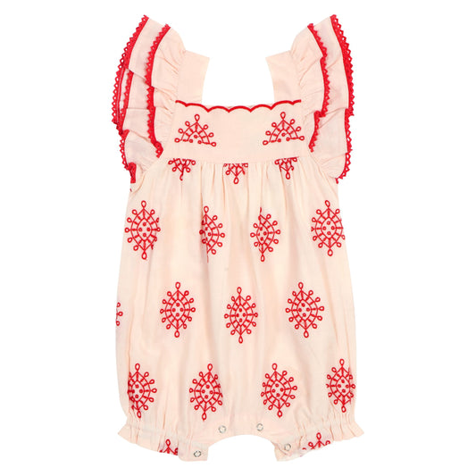 Embroidered Shortie Romper