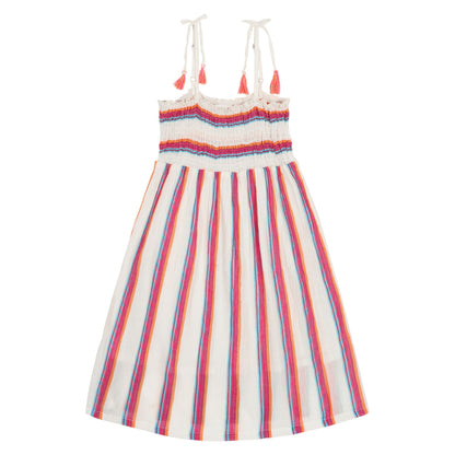 Strappy Tassel Sundress | Bright Summer Stripe