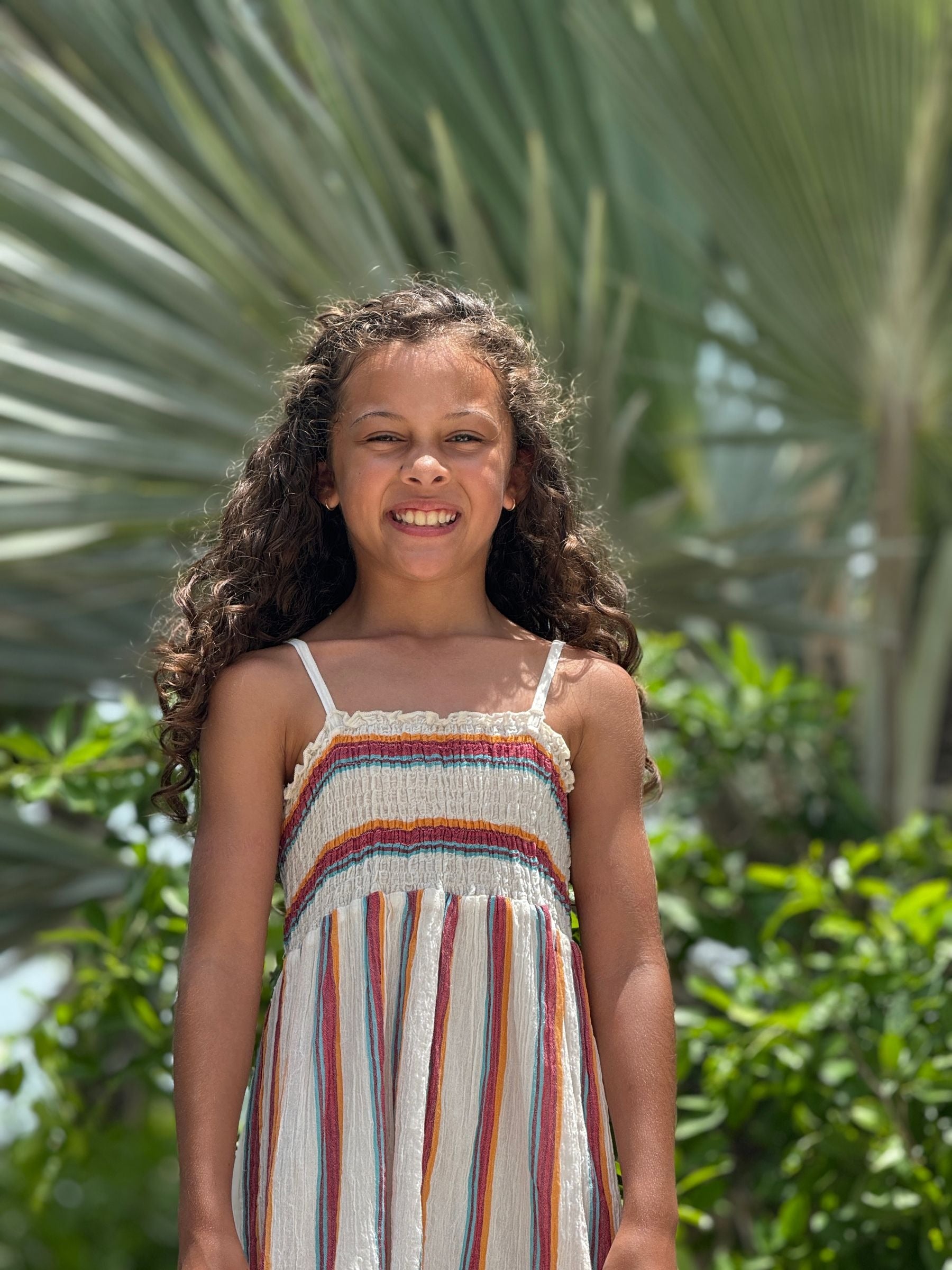 Strappy Tassel Sundress | Bright Summer Stripe