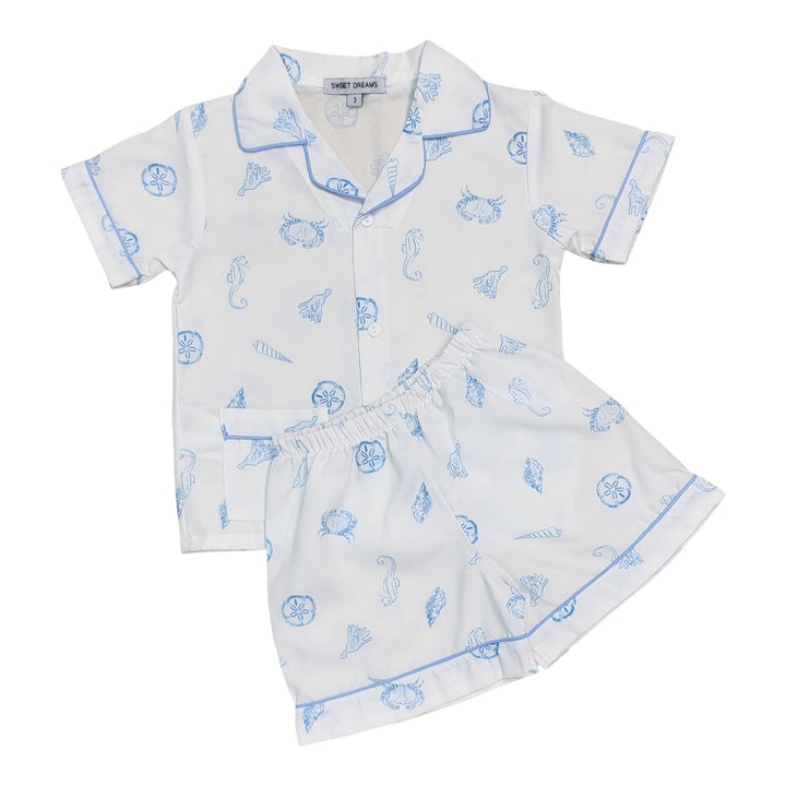 Sea Life Print Short Pajama Set