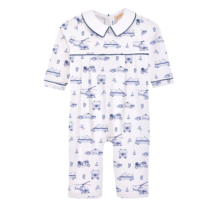 Rescue Riders Printed Pima Playsuit w Point Collar