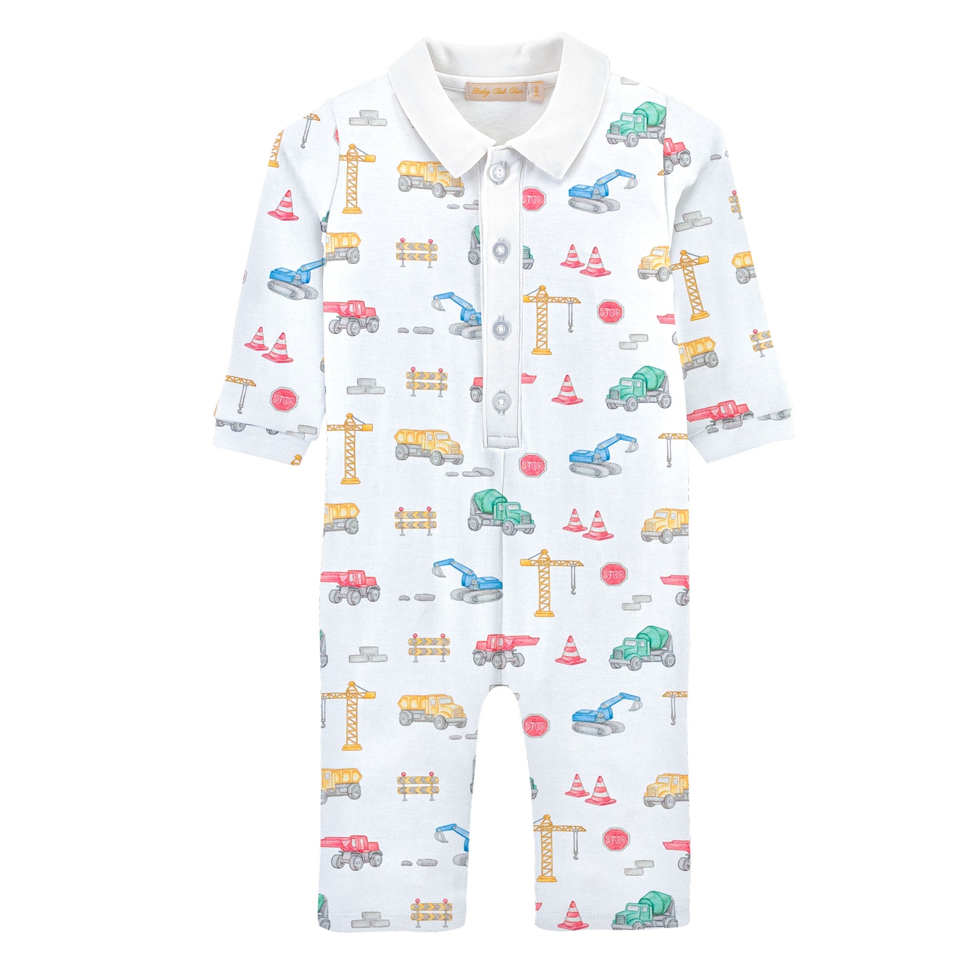 Point Collar Printed Playsuit | Building