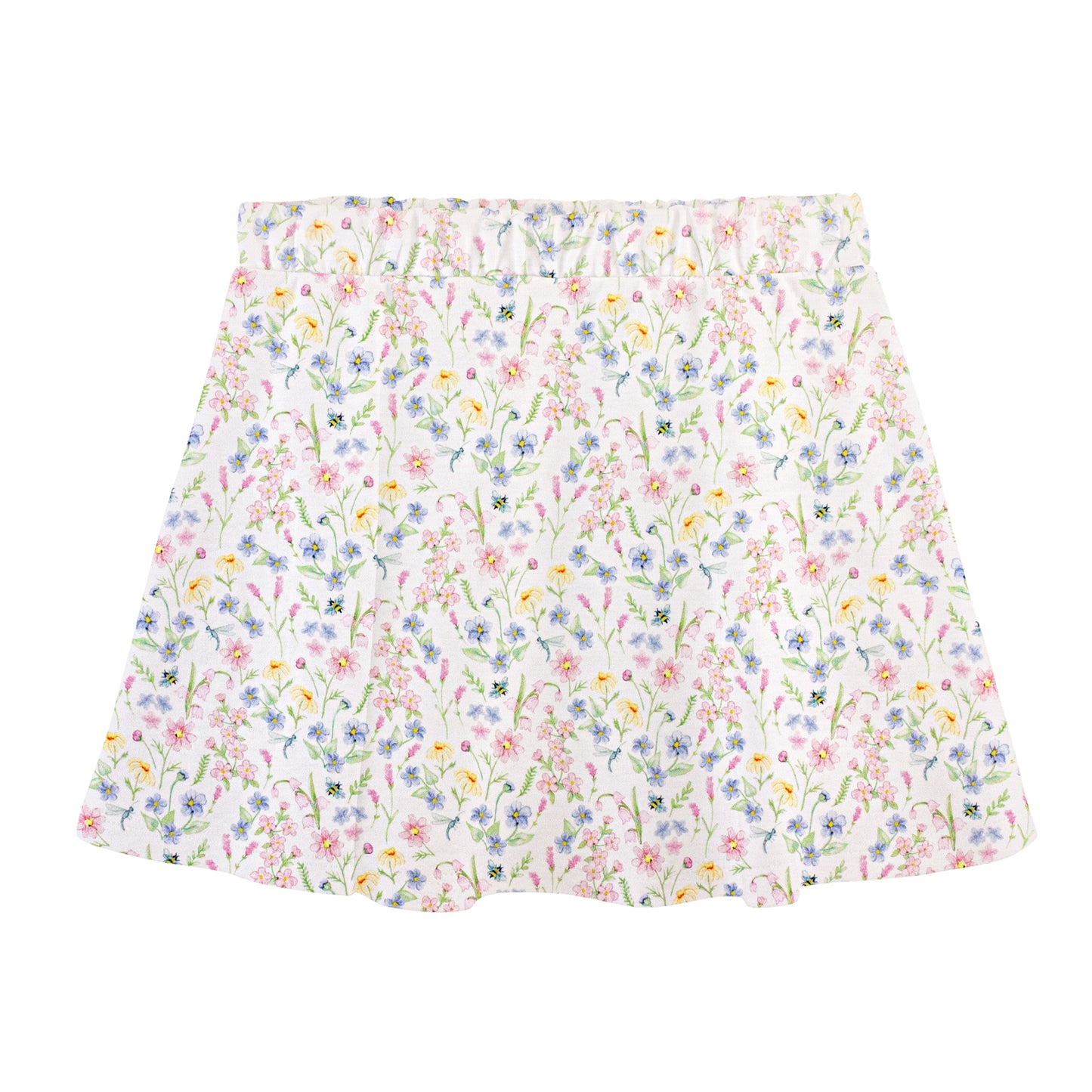 spring blush printed plain skort