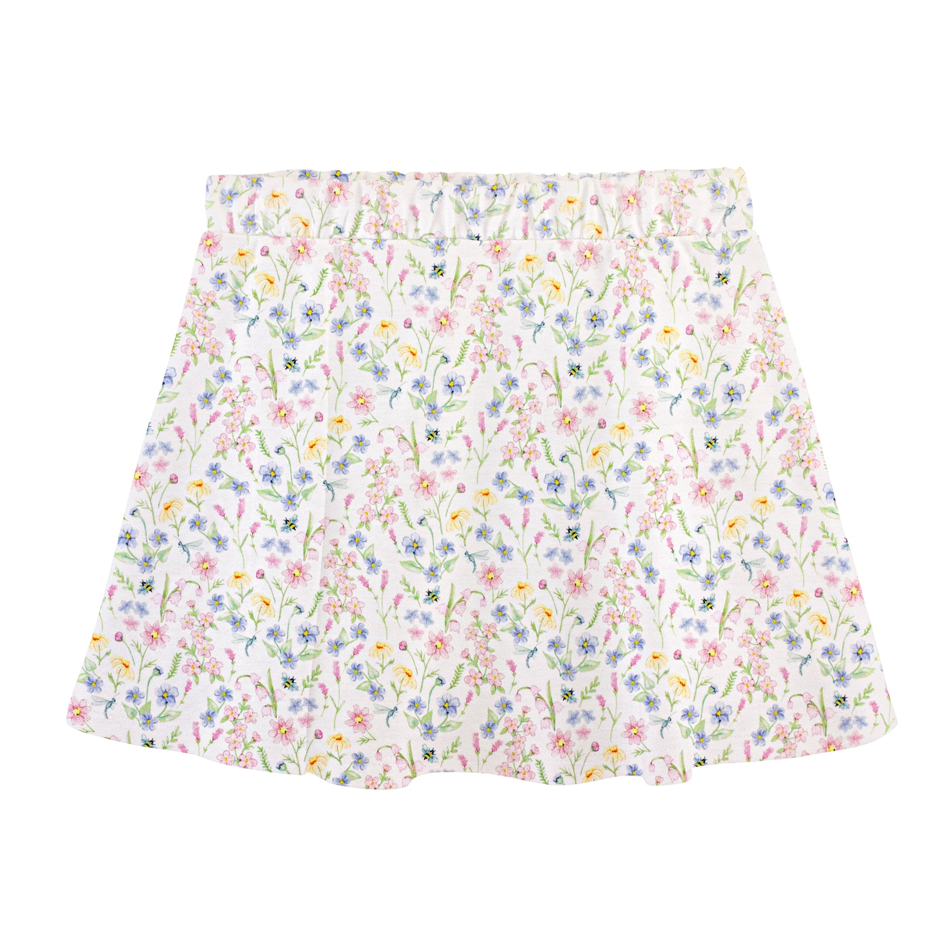 spring blush printed plain skort