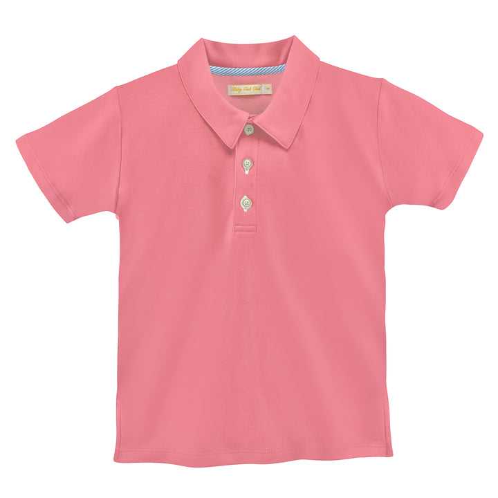 geranium pink solid t-shirt w/collar
