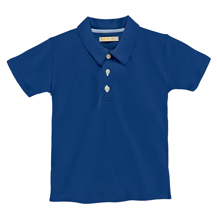 navy solid t-shirt w/collar