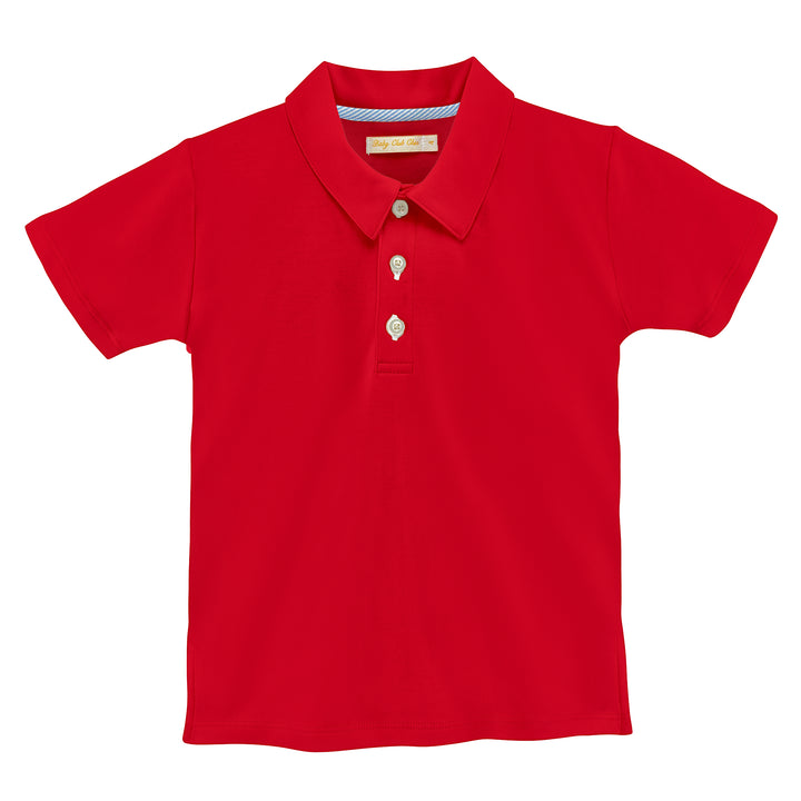red solid t-shirt w/collar