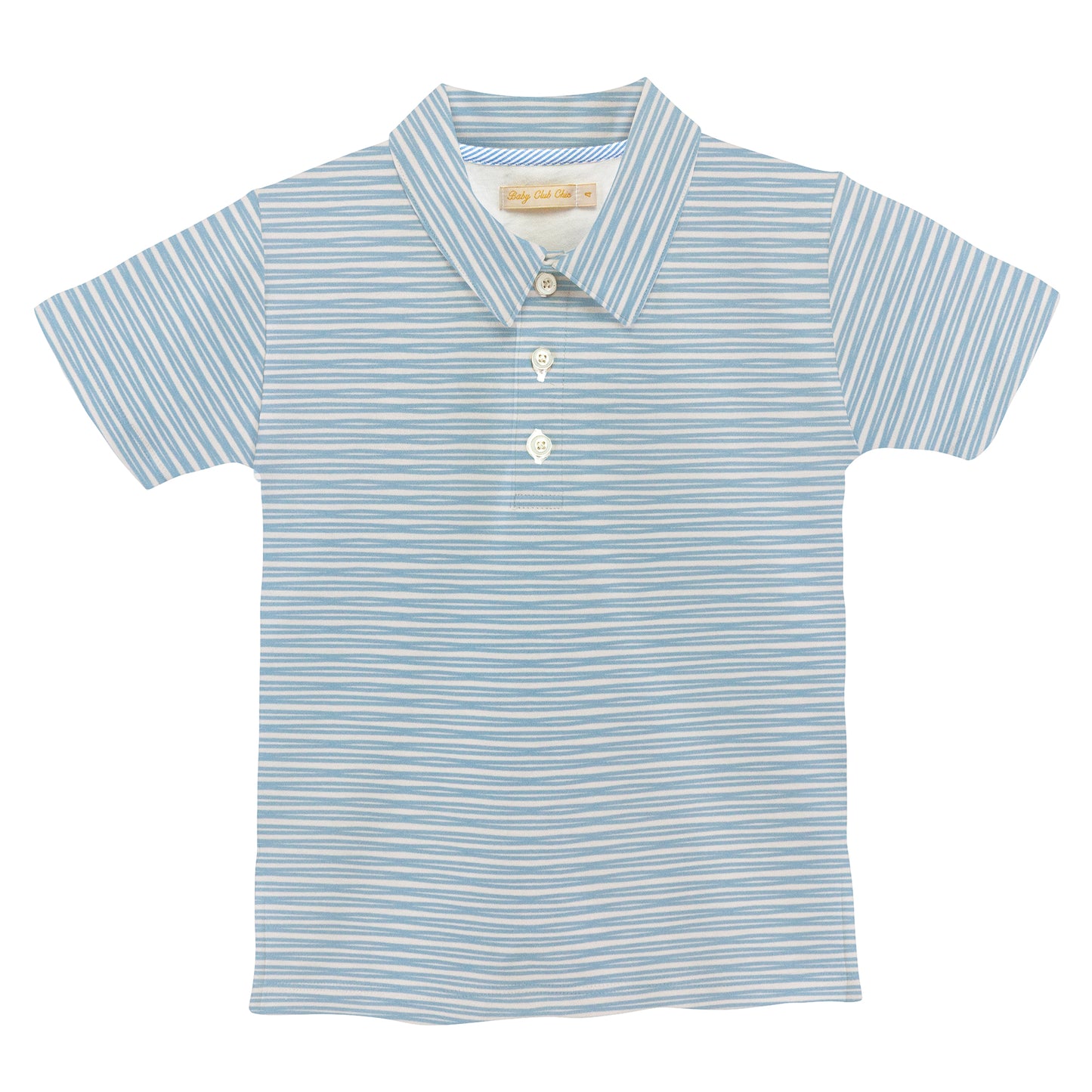 sea breeze stripes printed t-shirt w/collar