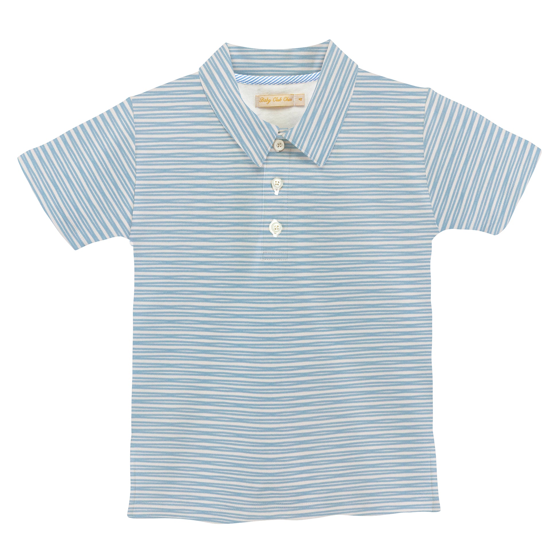 sea breeze stripes printed t-shirt w/collar