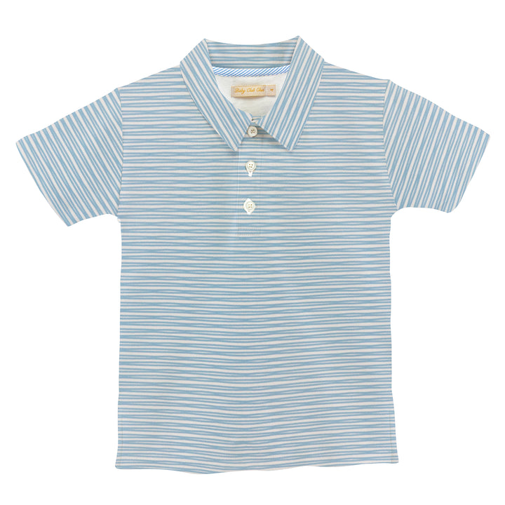 sea breeze stripes printed t-shirt w/collar