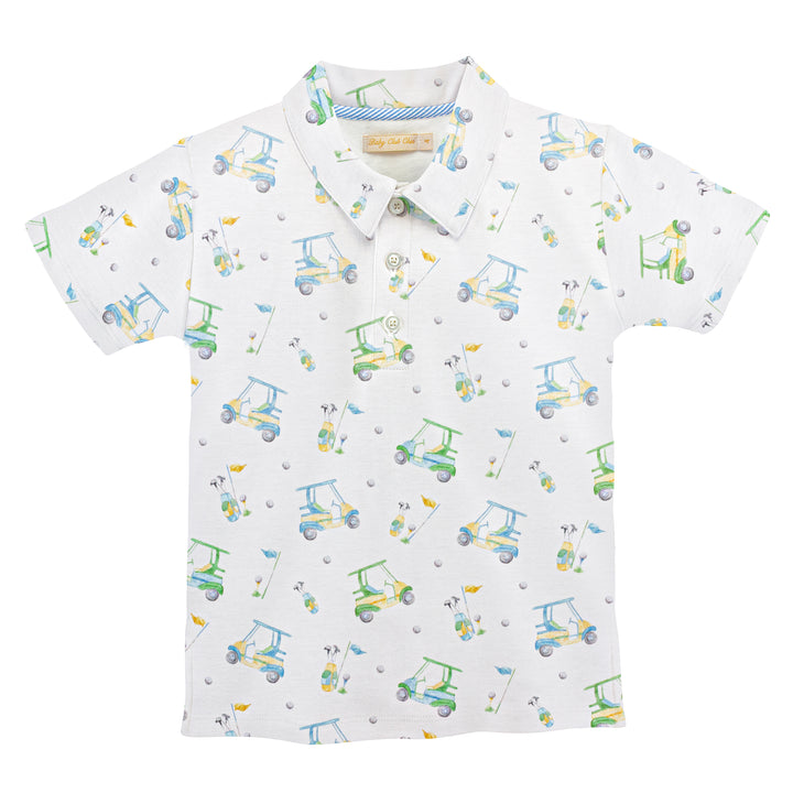 golf grit printed t-shirt w/collar
