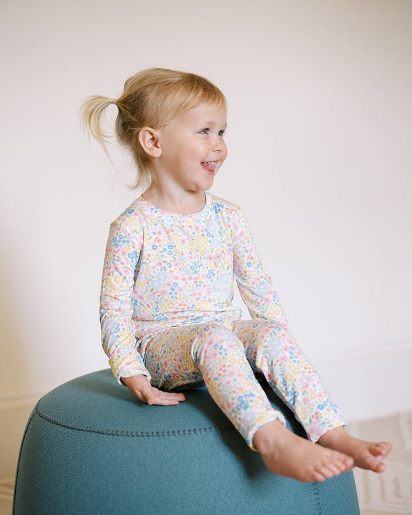 Long Sleeve Pajama Set | Multi-Colored Flower