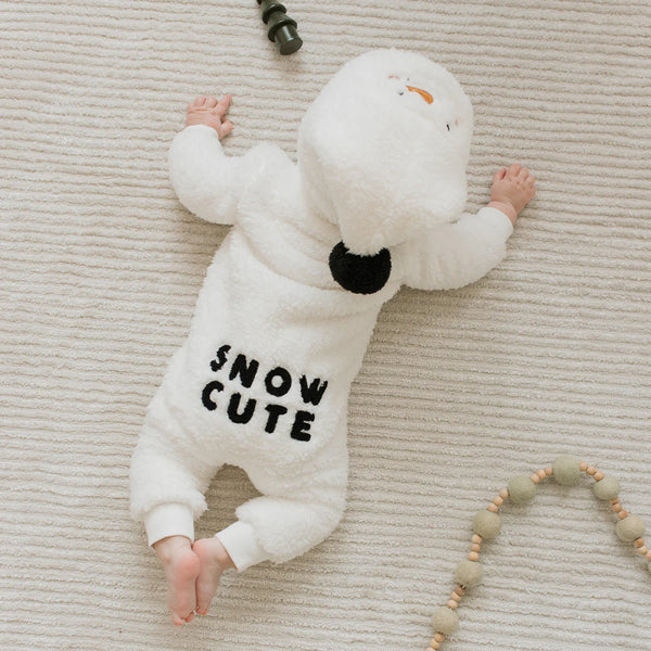 Sherpa Snowman Hooded Playsuit