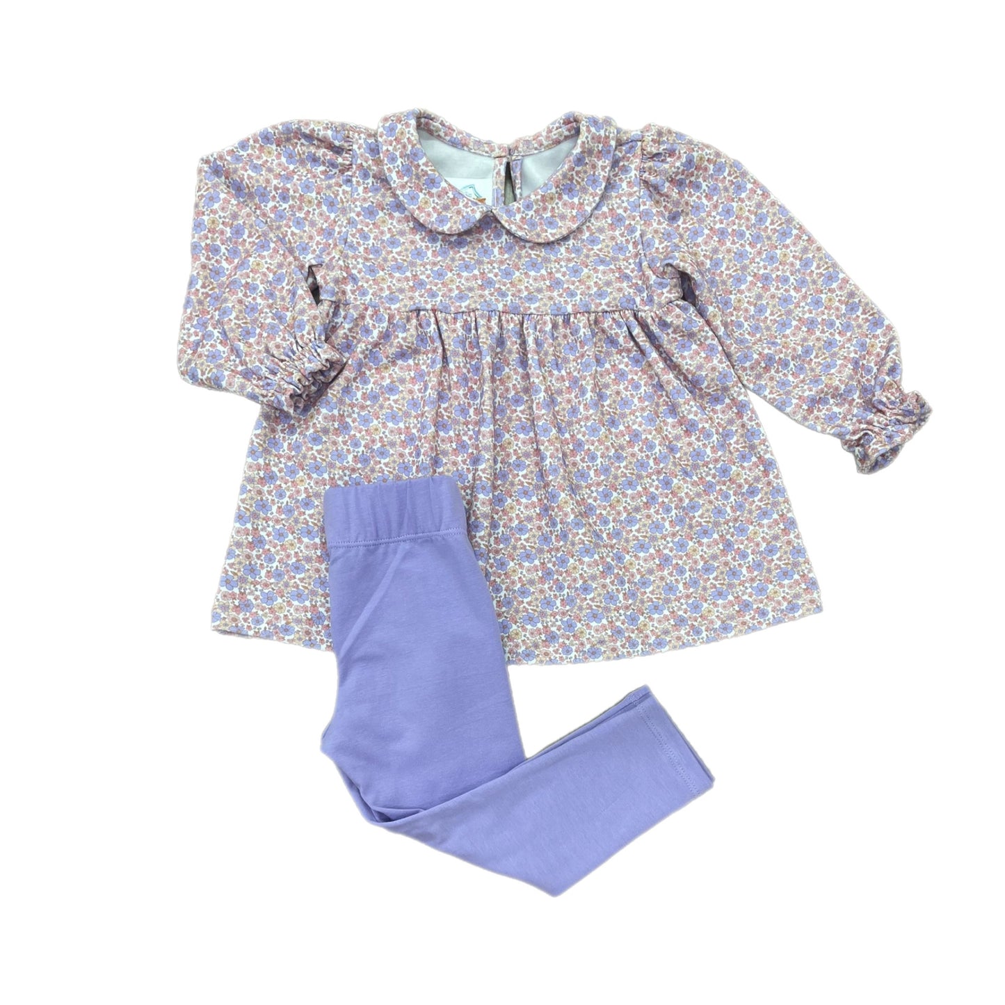 Purple Floral Knit Legging Set