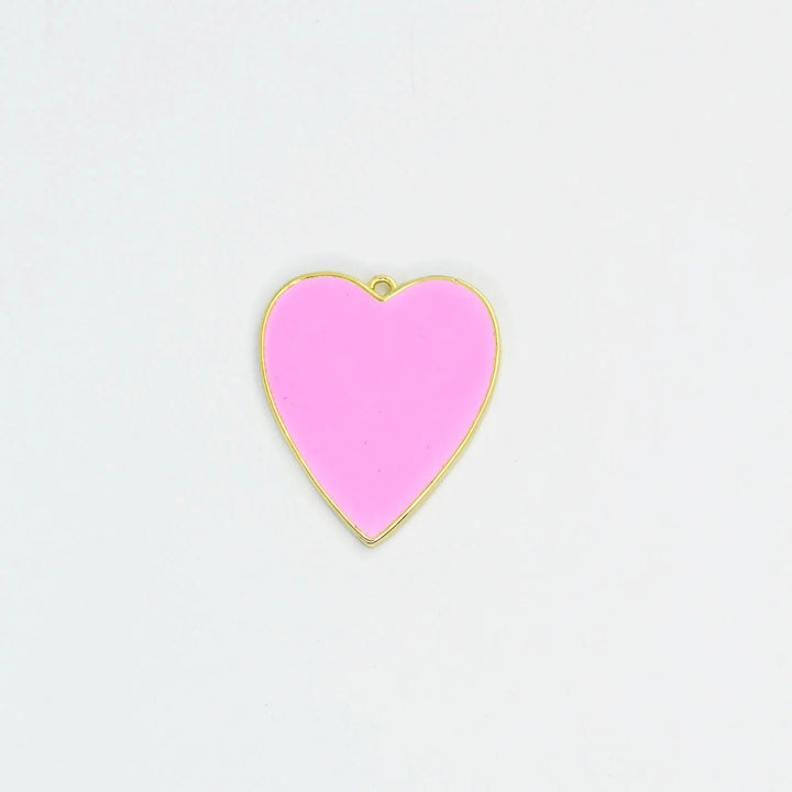 Big Pink Heart Charm