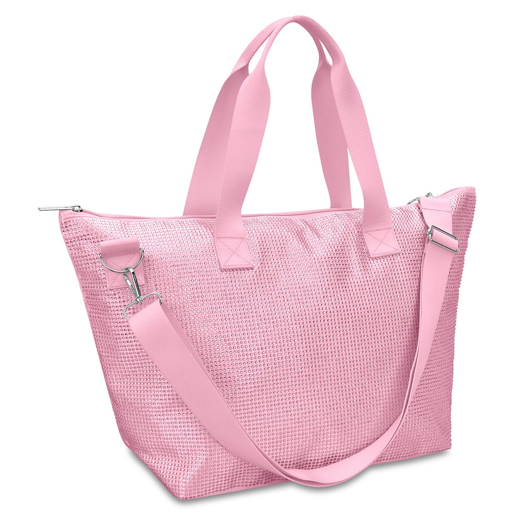 Pink Rhinestone Overnight Bag