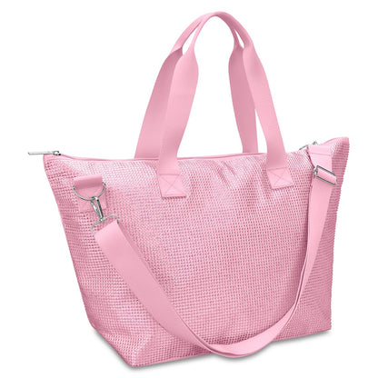 Pink Rhinestone Overnight Bag