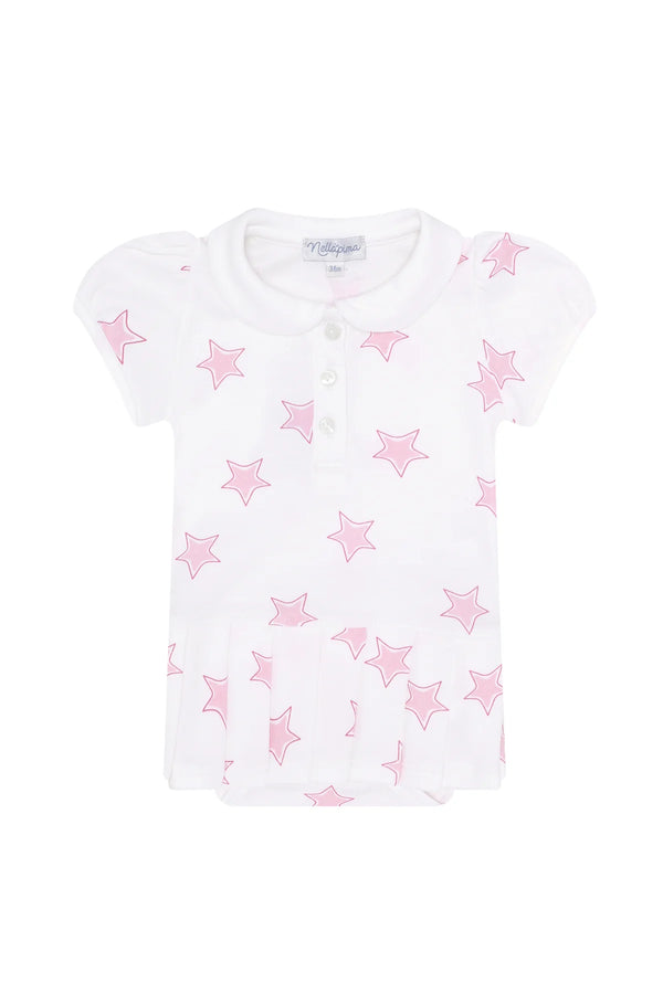 Pink Stars Onesie Dress