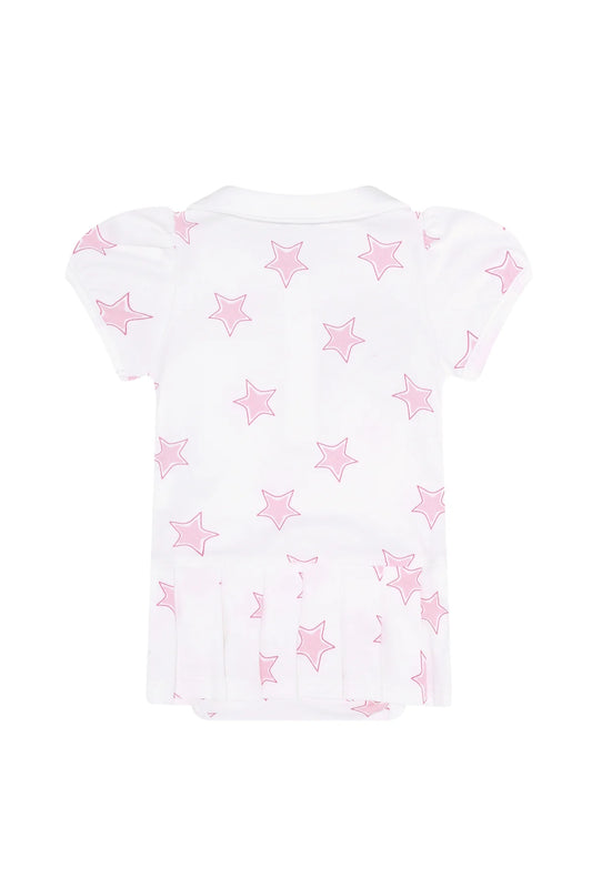 Pink Stars Onesie Dress