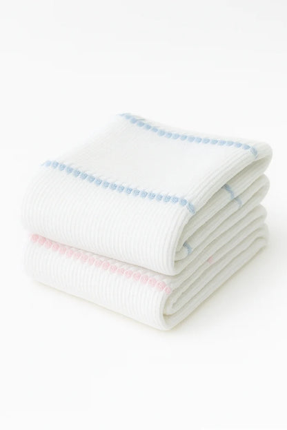 Pucker Texture Baby Blanket | Pink Stripes