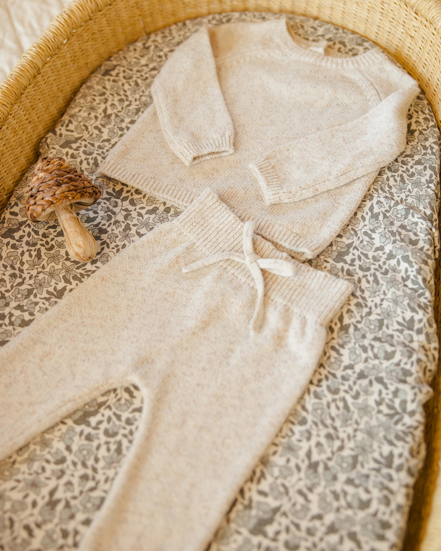 KNIT PANT || SPECKLED NATURAL