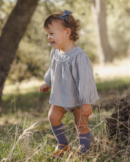 MIA TOP + BLOOMER SET MIDNIGHT GINGHAM