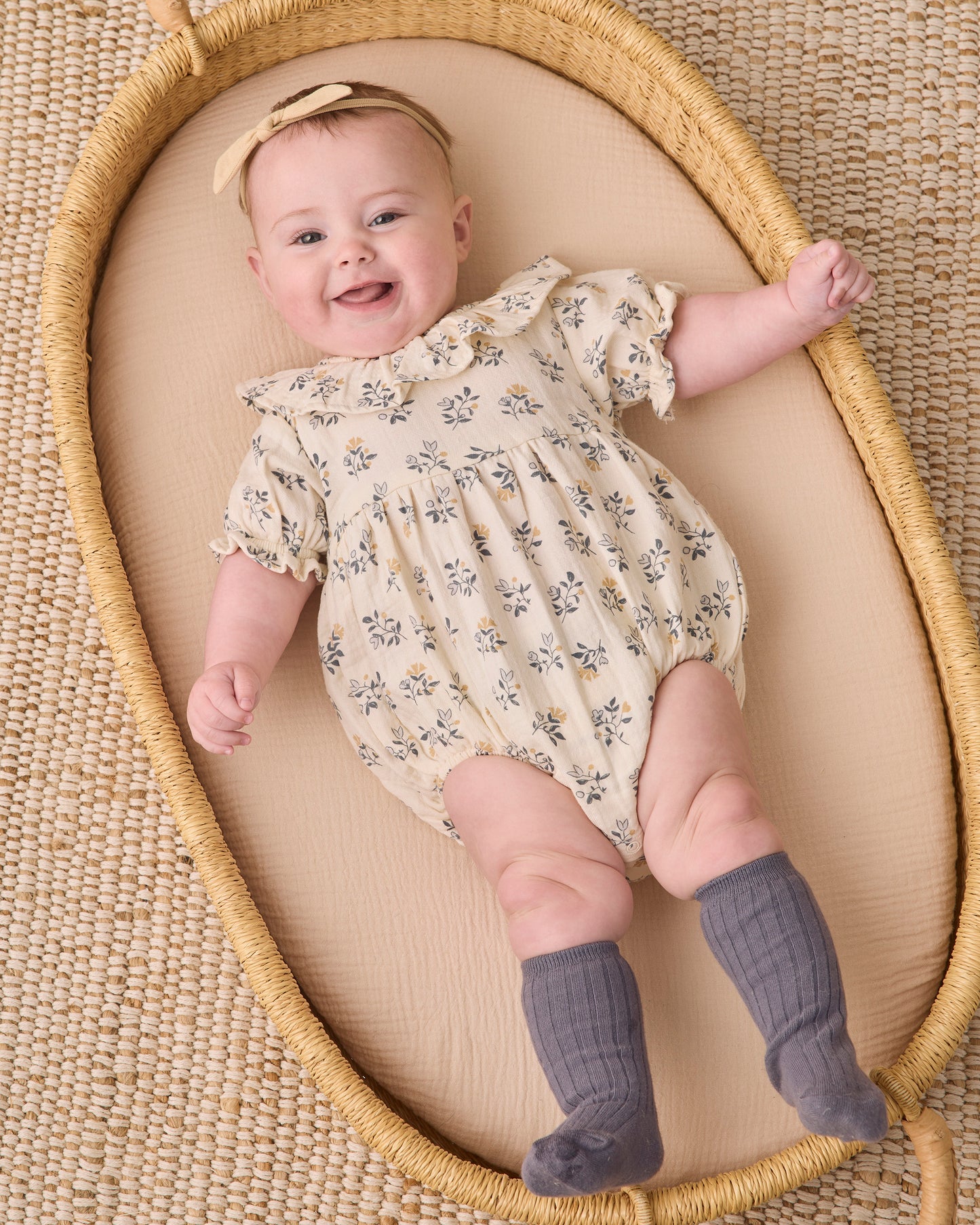 COLLARED ROMPER FRENCH FLORAL