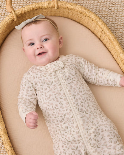 ZIP LONG SLEEVE SLEEPER FOOTIE FLORET