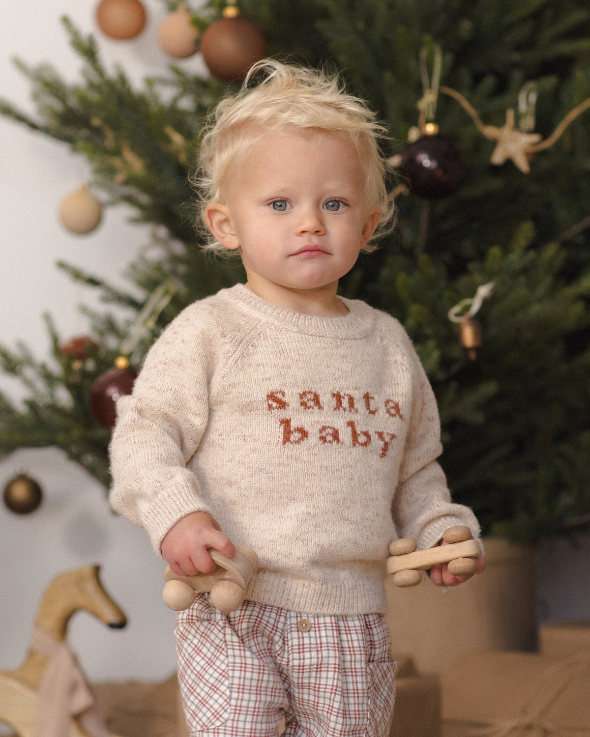 KNIT SWEATER SANTA BABY