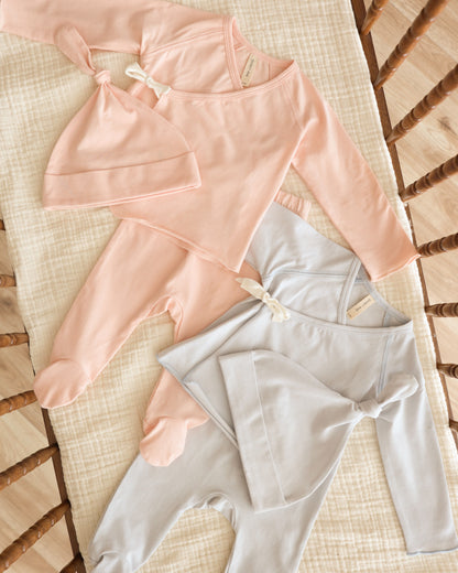 WRAP TOP + FOOTED PANT SET || PETAL