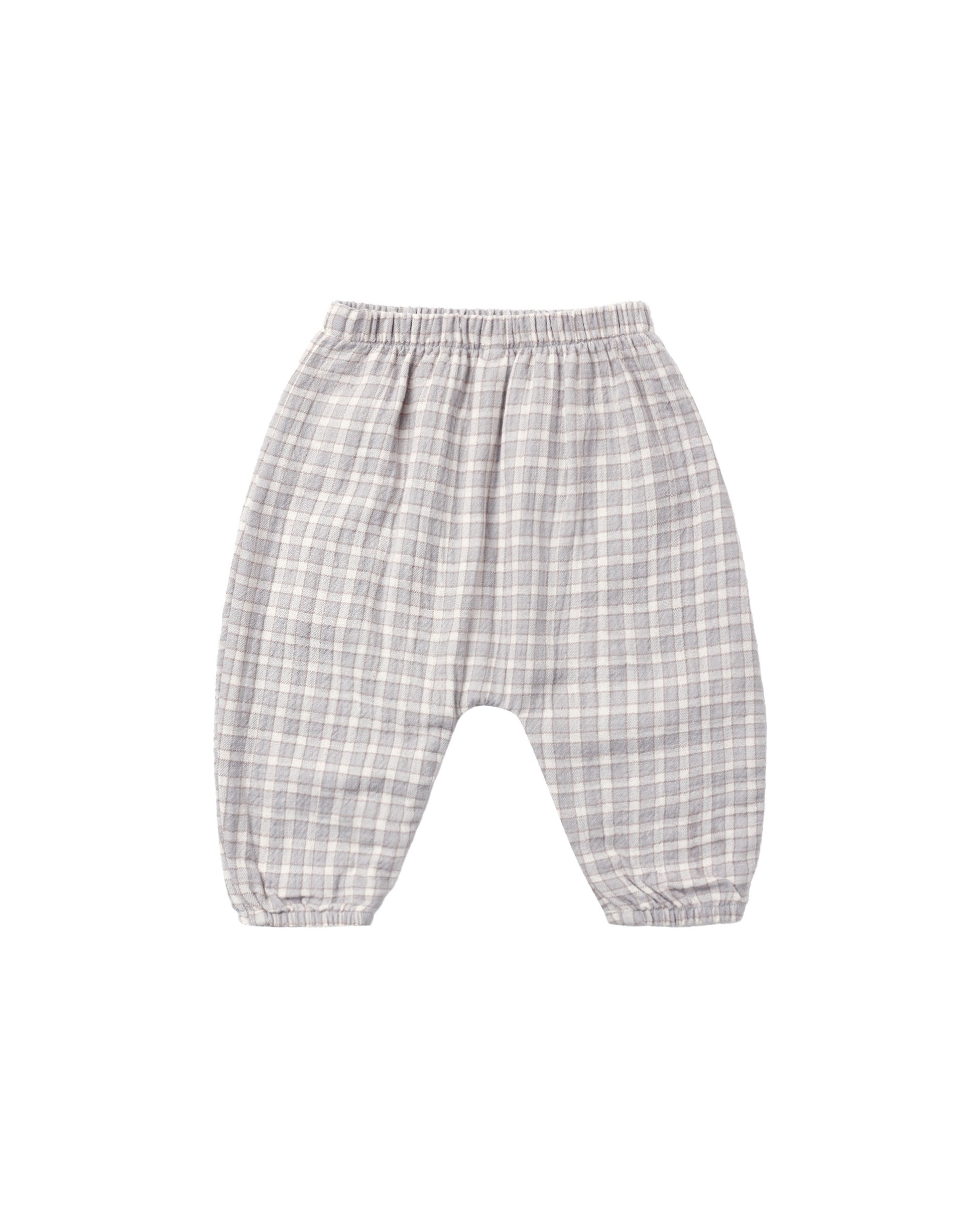 WOVEN PANT BLUE GINGHAM