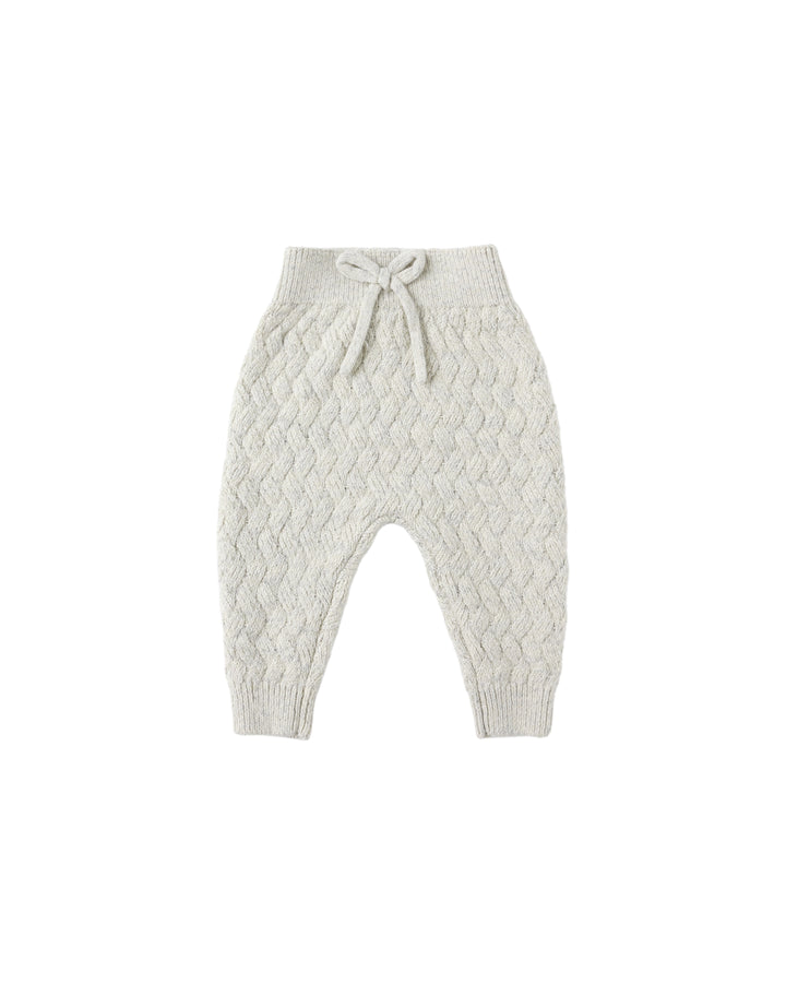 KNIT PANT || HEATHERED BLUE