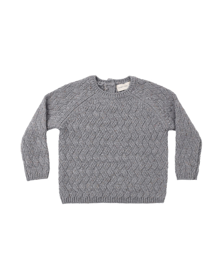KNIT SWEATER HEATHERED SLATE