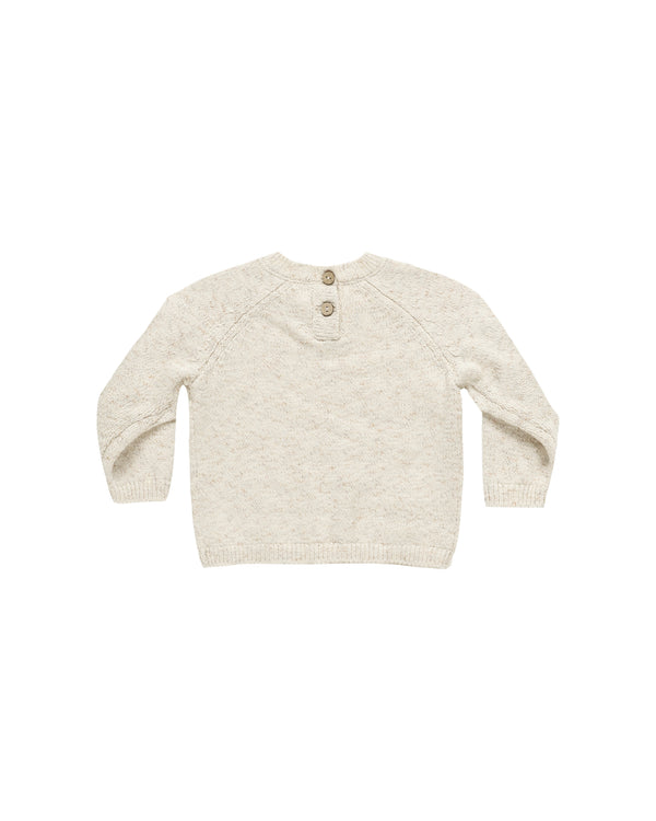 KNIT SWEATER || SPECKLED NATURAL