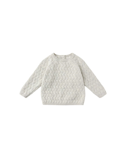 KNIT SWEATER || HEATHERED BLUE