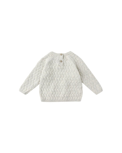 KNIT SWEATER || HEATHERED BLUE