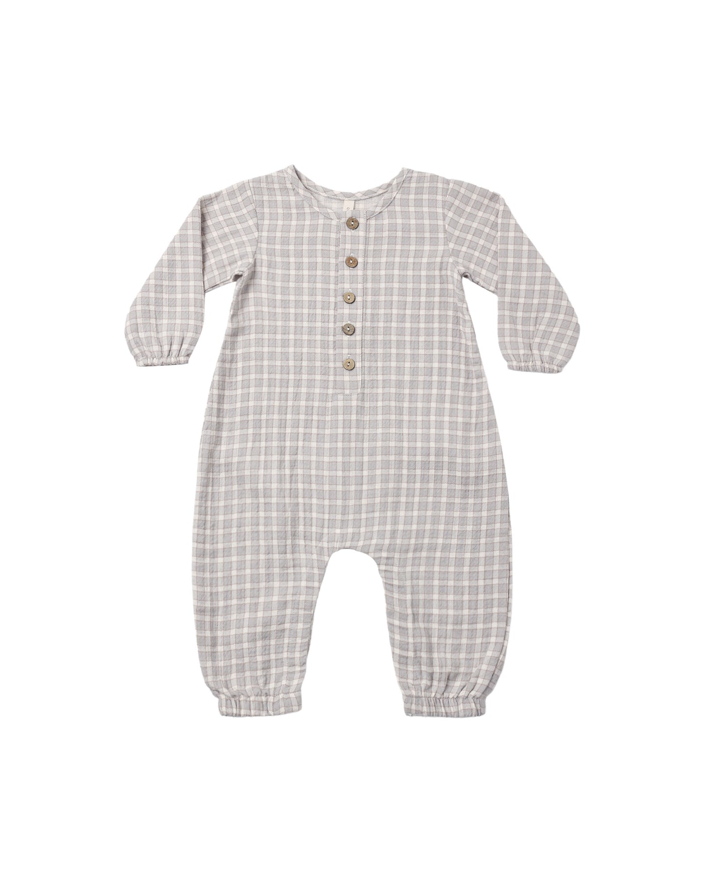 WOVEN JUMPSUIT BLUE GINGHAM