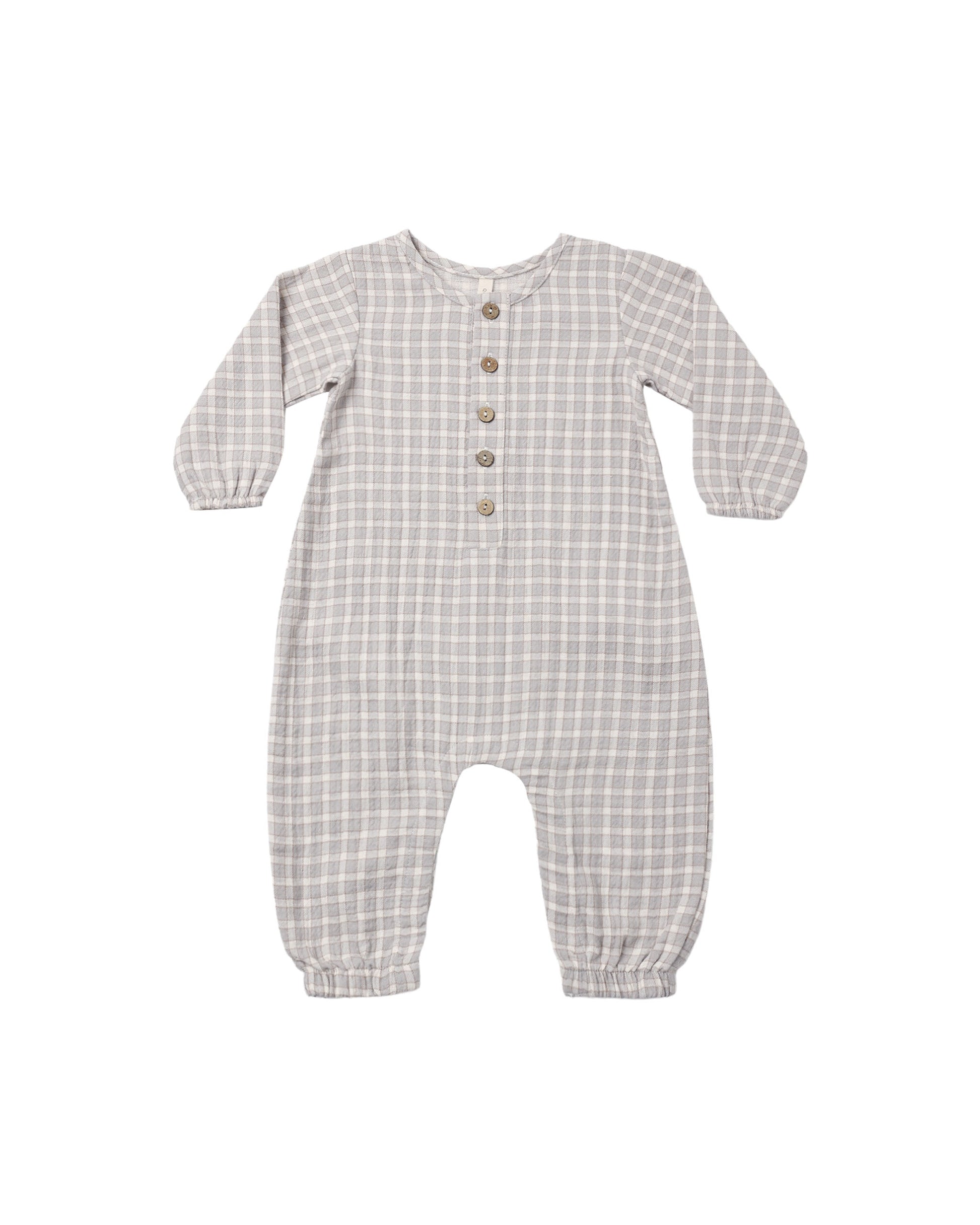WOVEN JUMPSUIT BLUE GINGHAM