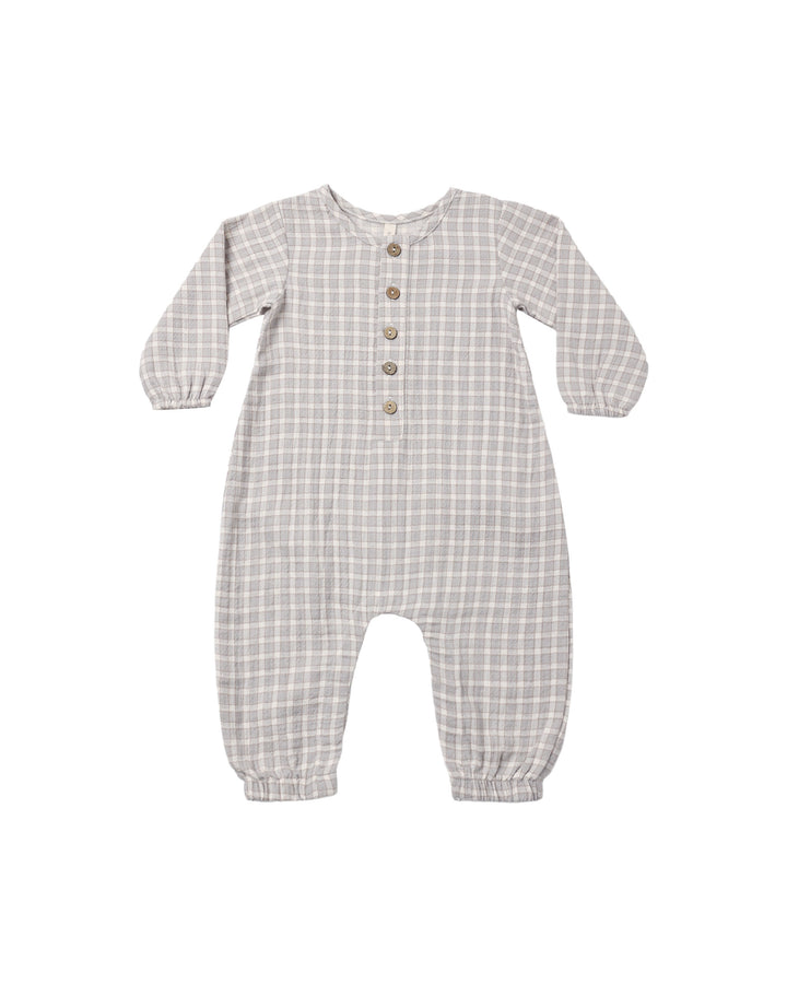 WOVEN JUMPSUIT BLUE GINGHAM
