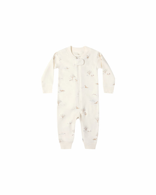 ZIP LONG SLEEVE SLEEPER || FOX LAND