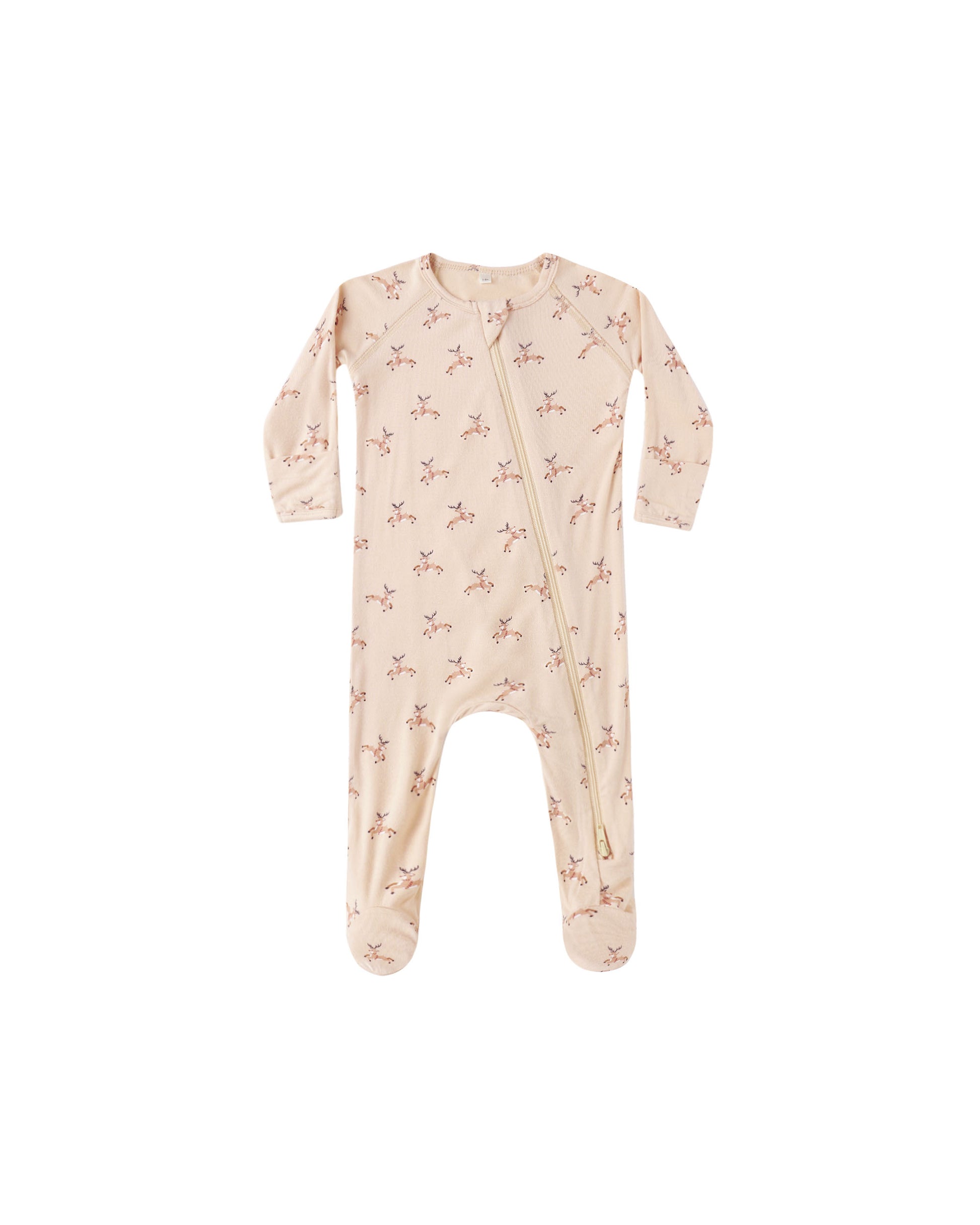 BAMBOO ZIP FOOTIE || REINDEER