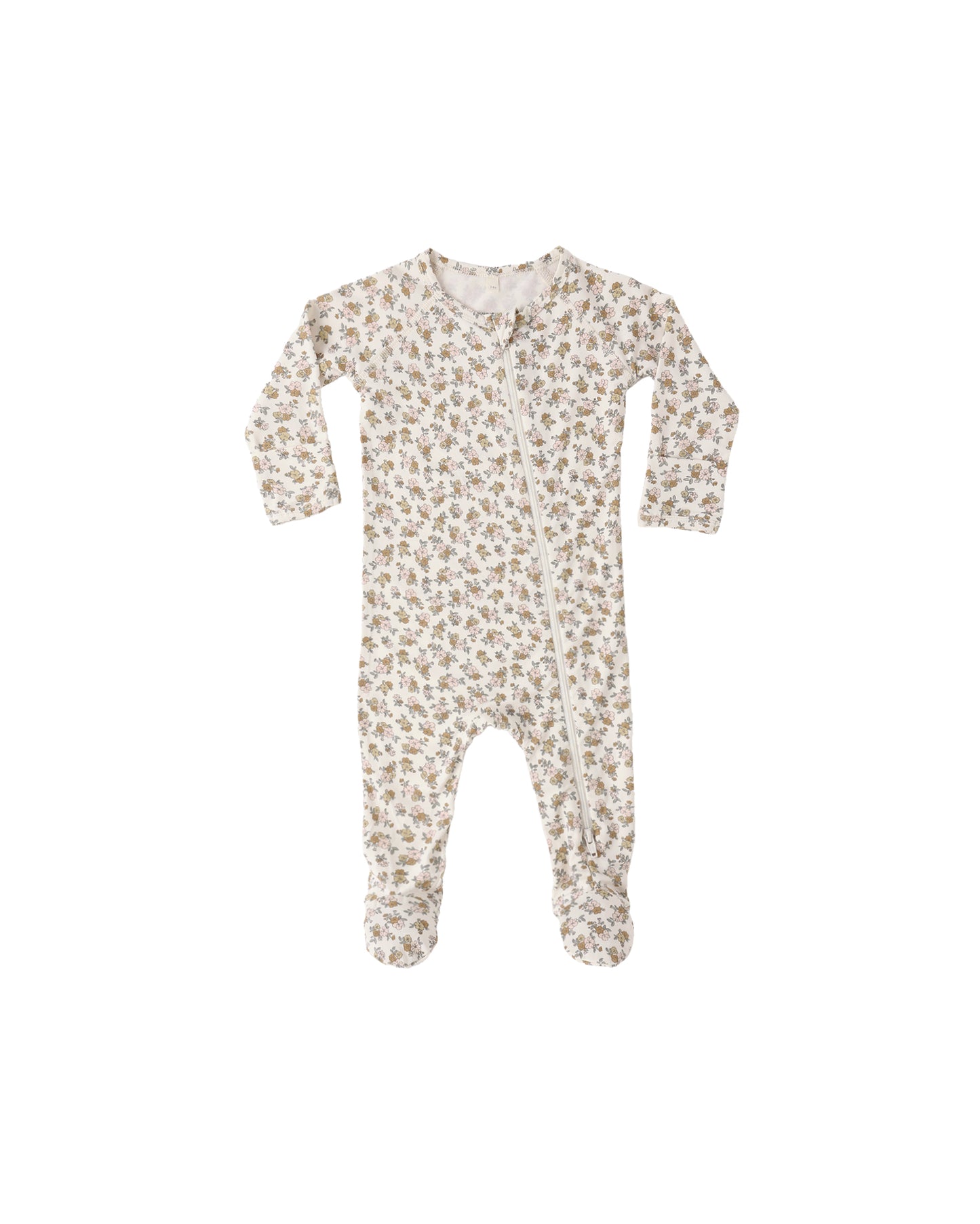 BAMBOO ZIP FOOTIE WILDFLOWER
