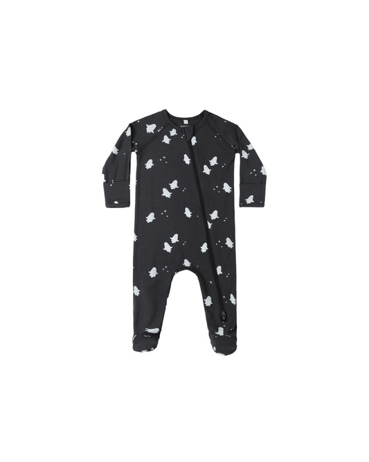 BAMBOO ZIP FOOTIE || GHOSTS