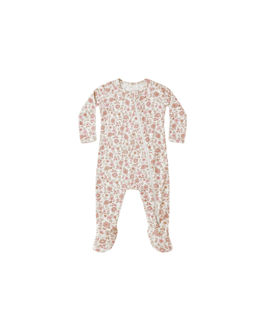 BAMBOO ZIP FOOTIE || BLOOM