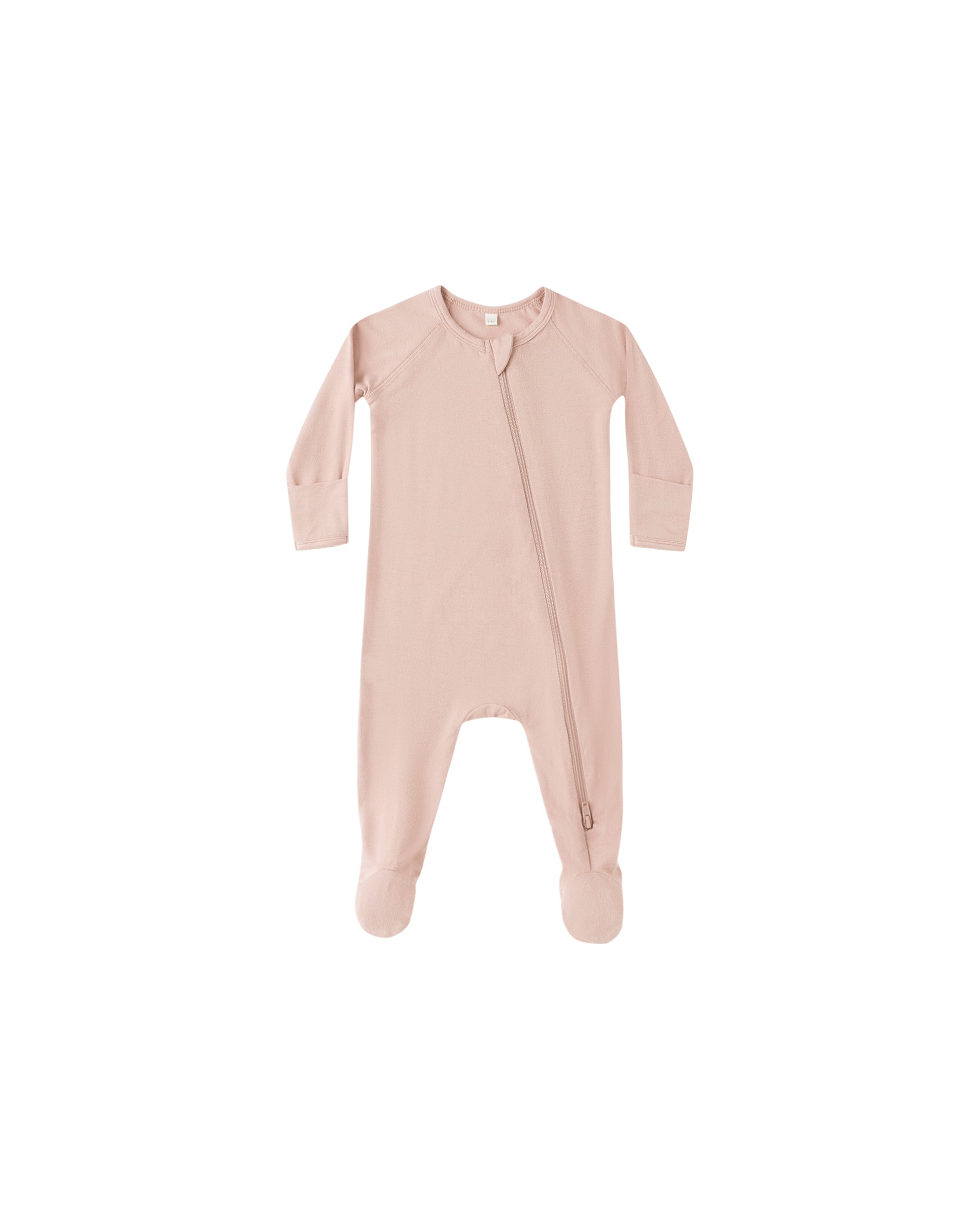 BAMBOO ZIP FOOTIE || ROSE
